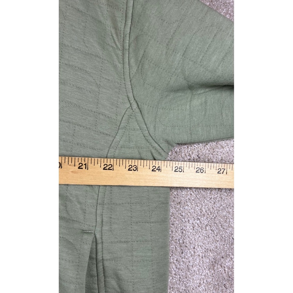 The North Face Womens Tea Green Quilted Logo Full Zip Hoodie NF0A7QIN 2X NEW - Picture 3 of 10